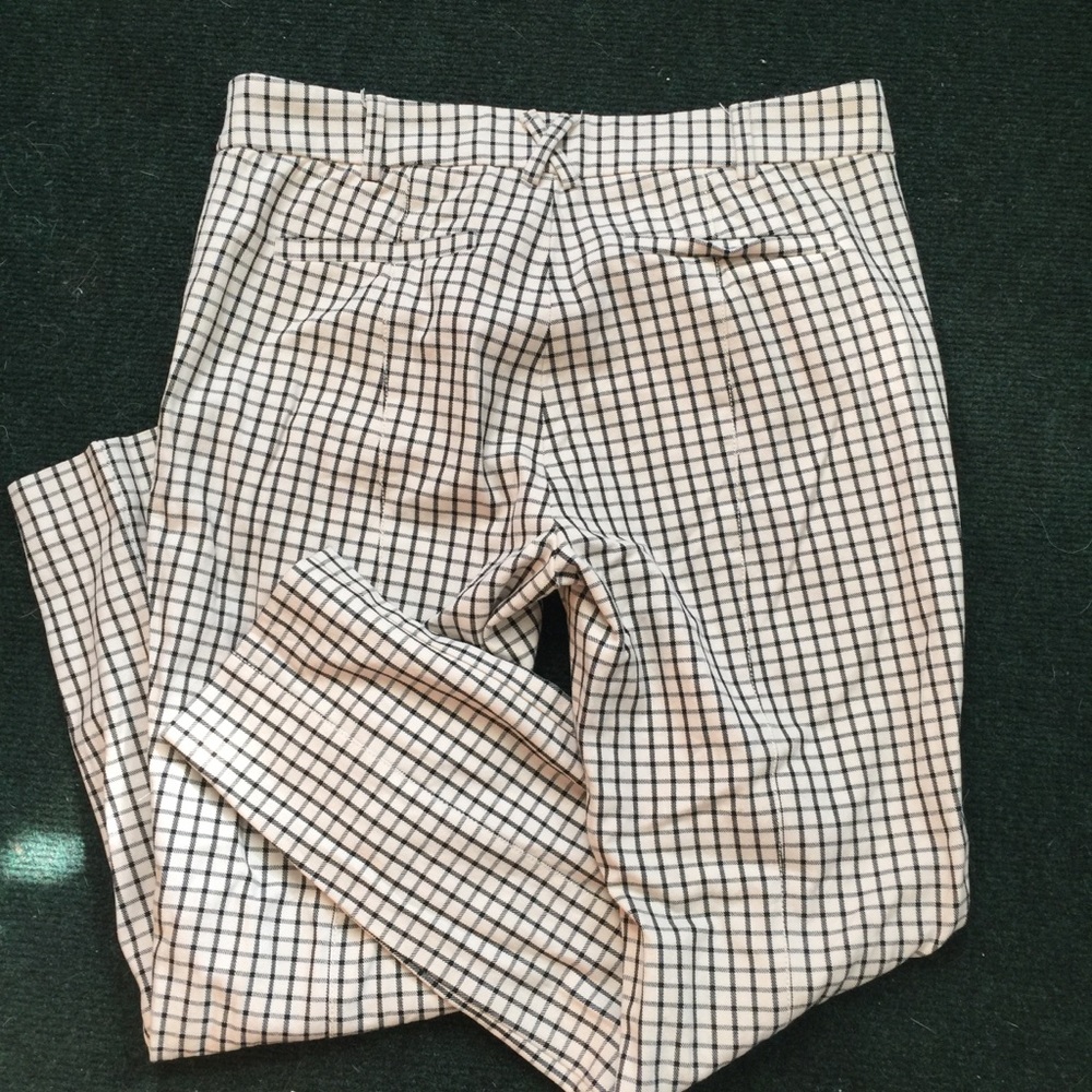 Anthropologie Essential Slim Checkered Trousers